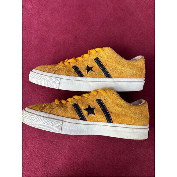 Converse Men's Yellow One Star Academy Pro Suede Lace Up Sneakers Size 7.5 - Picture 4 of 6